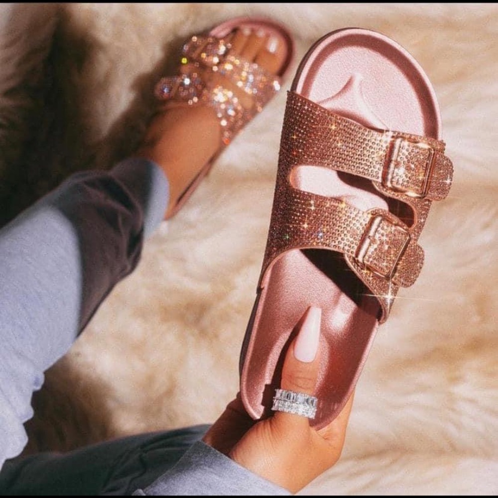 Blinged out sandals